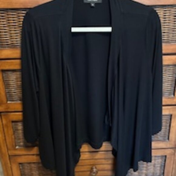 Karen Kane Rayon Open Front Shrug - Black - 2x - Picture 1 of 7